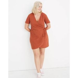 Texture and Thread Short Sleeve Side Tie Dress-Madewell-XXL